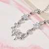 Brass Micro Pave Cubic Zirconia Link Chain Bracelets for Women BJEW-C156-04E-04P-3
