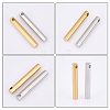 Unicraftale 8Pcs 2 Colors Ion Plating(IP) 304 Stainless Steel Charms STAS-UN0037-16-5