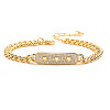 Brass Micro Pave Cubic Zirconia Link Bracelets PW-WG10DA6-01-2