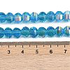 Electroplate Transparent Glass Beads Strands EGLA-B011-08A-AB07-4