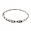 Brass Pave Colorful Glass Hinged Bangles for Women BJEW-S147-21A-P-2