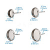 304 Stainless Steel Stud Earring Settings STAS-CD0001-01P-1