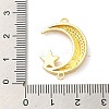 Brass Micro Pave Clear Cubic Zirconia Connector Charms FIND-Z041-16G-4