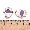 Halloween Theme Rack Plating Alloy Enamel Pendants ENAM-N056-355C-3