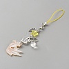 Fish Alloy Acrylic Mobile Straps HJEW-WH0036-125B-2
