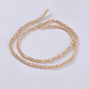 Electroplate Glass Beads Strands X-GLAA-F077-FR15-2