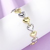 Brass Link Chain Bracelets for Women BJEW-G762-02GP-1