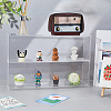 2-Tier Transparent Acrylic Minifigures Display Case ODIS-WH0061-50B-5