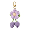 Handmade Crochet Cotton Cherry Flower Hanging Ornaments HJEW-JM02667-3