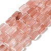 Cherry Quartz Glass Beads Strands G-L596-A17-01-1