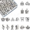 Tibetan Style Alloy European Beads TIBEB-FH0001-19AS-LF-1