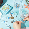 Sea Animals Alloy Wine Glass Charms AJEW-SC0002-16-3