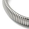 Non-Tarnish 304 Stainless Steel Flat Snake Chain Bracelet BJEW-B076-01P-3