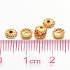 Golden Iron Flower Bead Caps X-IFIN-D023-G-3