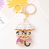 Alloy with Rhinestone Keychain for Women PW-WG42281-02-1