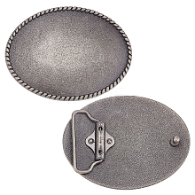 Alloy Oval Belt Buckles BUTT-WH0024-006