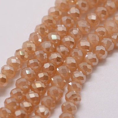 Electroplate Glass Bead Strands X-GLAA-K016-2x3mm-09PL-1