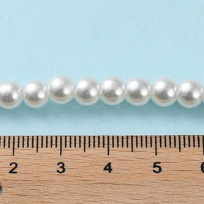 Baking Paint Pearlized Glass Pearl Round Bead Strands X-HY-Q003-6mm-01-1