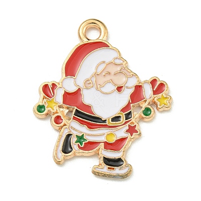 Christmas Theme Alloy Enamel Pendants ENAM-I060-01A-1