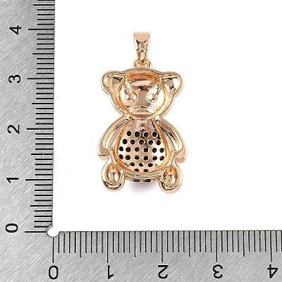 Brass Micro Pave Cubic Zirconia Pendants KK-E795-24KCG-02-1