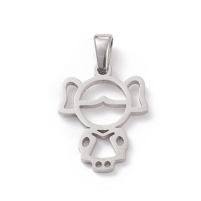 Non-Tarnish 304 Stainless Steel Pendants STAS-G284-21P-1