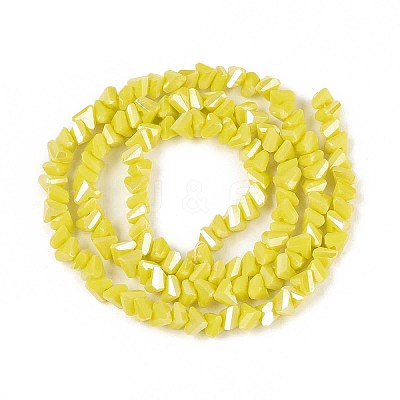 Electroplate Opaque Glass Beads Strands GLAA-N022-4mm-13-1