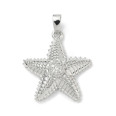Brass Micro Pave Cubic Zirconia Pendants KK-Z134-18P-01-1