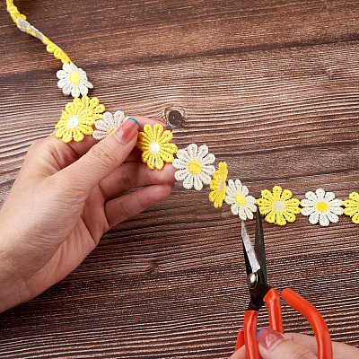 Colorful Polyester Lace Trim OCOR-TA0001-34H-1