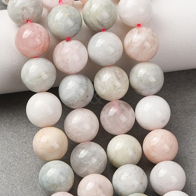 Natural Morganite Round Bead Strands G-I159-10mm-1