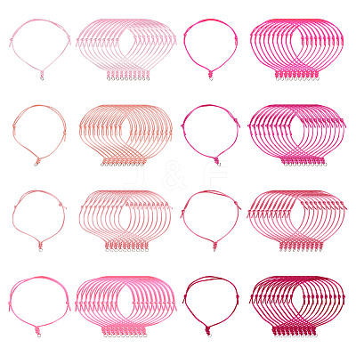 80Pcs 8 Colors Adjustable Nylon Cord Bracelet Making BJEW-TA00668-1
