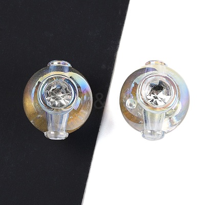 Plating Acrylic Rhinestone Beads OACR-S145-06-1