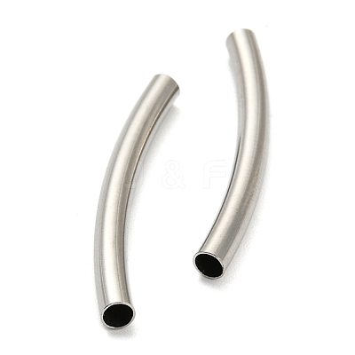 Non-Tarnish 304 Stainless Steel Tube Beads STAS-B047-27L-P-1