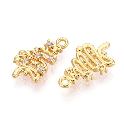 Brass Micro Pave Cubic Zirconia Pendants KK-N263-88G-1