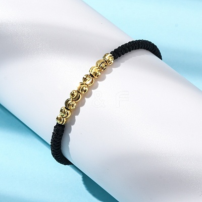Polyester Cord Braided Bead Bracelets for Women BJEW-L698-01G-10-1