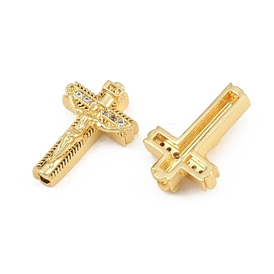 Easter Brass Micro Pave Clear Cubic Zirconia Pendants CU-CBADC6C-10G-04-1