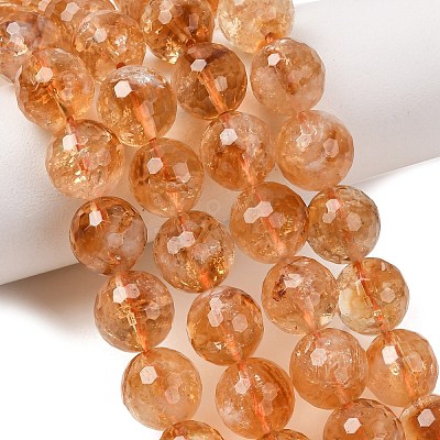 Natural Citrine Beads Strands GG-CBA59DD-C02-10mm-1