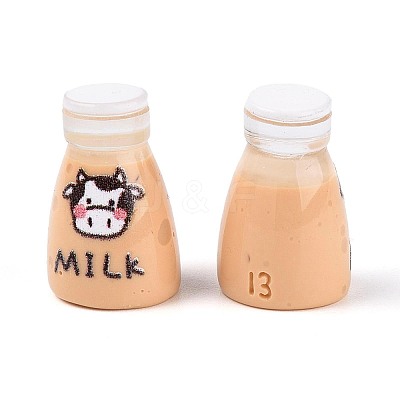 Printed Opaque Resin Milk Figurine Display Decorations RESI-N051-11A-1