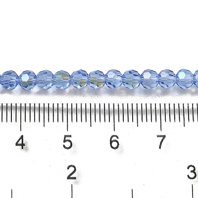 Electroplate Transparent Glass Beads Strands EGLA-A035-T4mm-L14-1