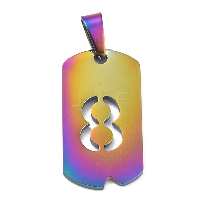 Ion Plating(IP) 304 Stainless Steel Pendants STAS-O127-A08-1