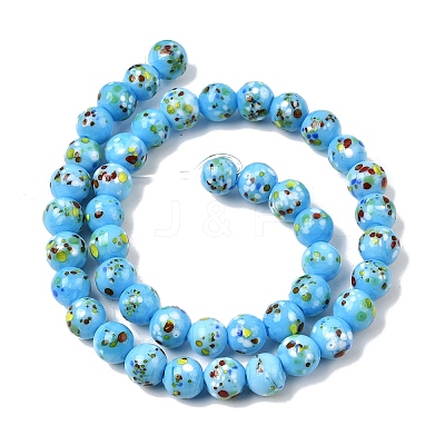 Handmade Lampwork Beads Strands LAMP-H071-01B-08-1