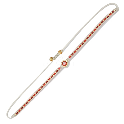 Adjustable Nylon Cord Braided Bead Bracelets BJEW-C011-16A-1