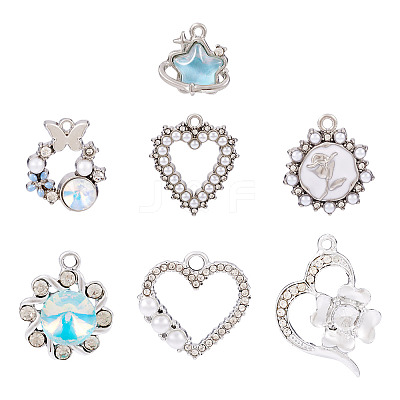 7Pcs 7 Styles Alloy Pendants FIND-TA0004-89-1