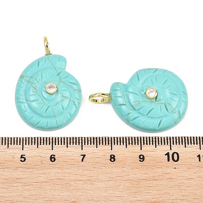 Synthetic Turquoise Pendants X-G-H353-02G-09-1