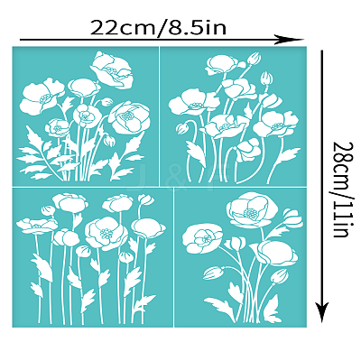 Self-Adhesive Silk Screen Printing Stencil X1-DIY-WH0338-294-1