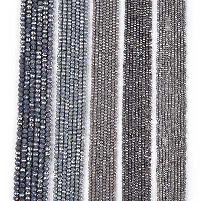 Electroplate Glass Beads Strands EGLA-A044-P4mm-B10-1