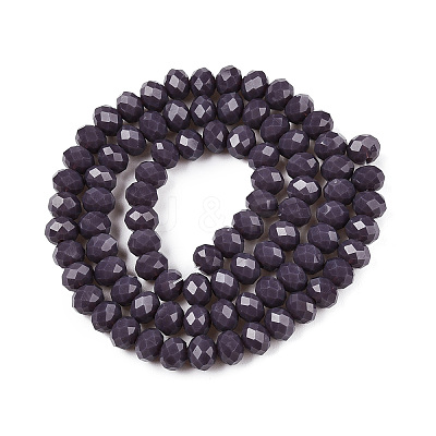 Opaque Solid Color Imitation Jade Glass Beads Strands EGLA-A044-P6mm-D11-1