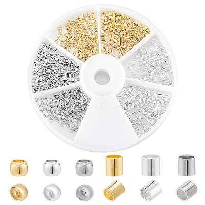 600Pcs 6 Style Brass Beads KK-PH0009-58-1
