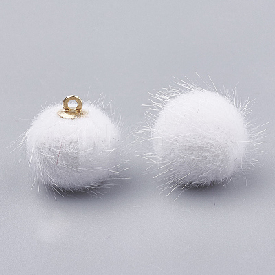 Faux Mink Fur Covered Pendants WOVE-S115-01G-1