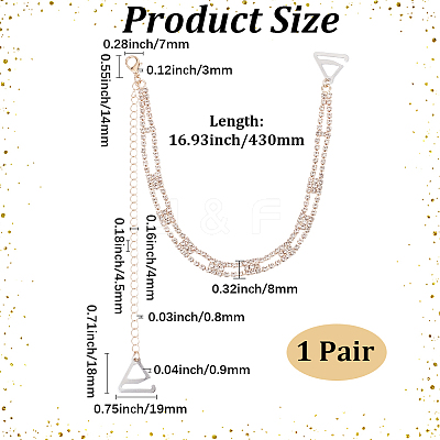 Alloy Rhinestone Non-slip Bra Straps AJEW-WH20054-199B-1