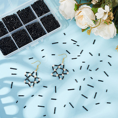 2840Pcs 8 Styles Glass Twist Bugle Beads SEED-AR0001-45-1